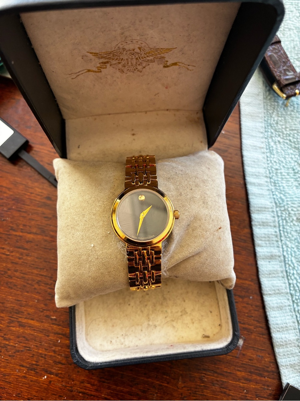 Movado Ladys Model 88 E4 1845 Sapphire Crystal Watch New Battery 6.5” Wrist